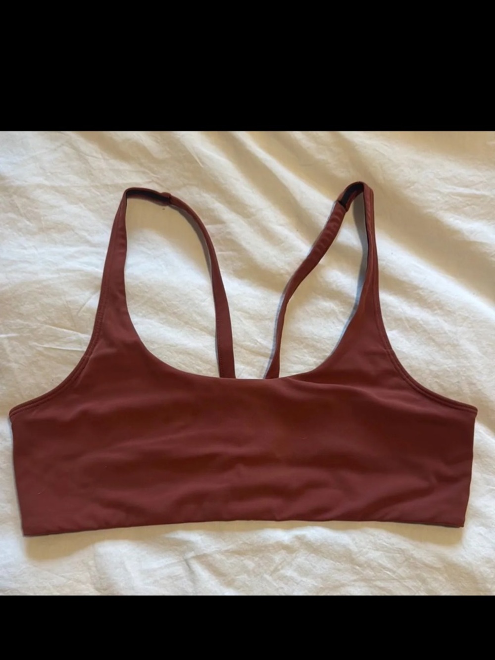 Vuori Maroon Scoop-Back Seamless Sports Bra